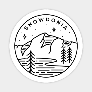 Snowdonia National Park Emblem - White Magnet